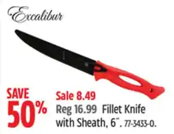 Canadian Tire Excalibur Fillet Knife with Sheath, 6 offer