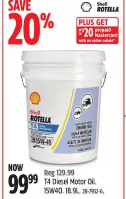 Canadian Tire Shell Rotella T4 Diesel Motor Oil offer