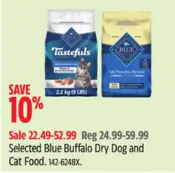 Canadian Tire Selected Blue Buffalo Dry Dog and Cat Food offer