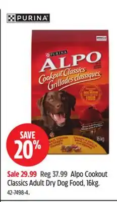 Canadian Tire Purina Alpo Cookout Classics Adult Dry Dog Food, 16kg offer