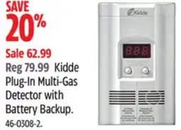 Canadian Tire Kidde Plug-In Multi-Gas Detector with Battery Backup offer