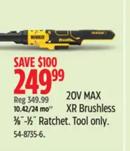 Canadian Tire DEWALT 20V MAX XR Brushless offer