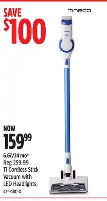 Canadian Tire Tineco T1 Cordless Stick Vacuum with LED Headlights offer
