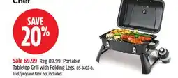 Canadian Tire Master Chef Tabletop Grill with Folding Legs offer