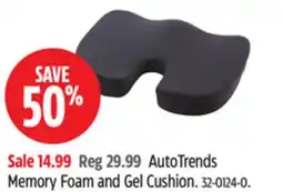 Canadian Tire AutoTrends Memory Foam and Gel Cushion offer