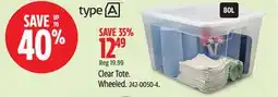 Canadian Tire Type A Clear Tote offer