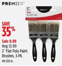 Canadian Tire 2˝ Flat Poly Paint Brushes, 3-Pk offer