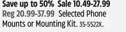 Canadian Tire Scosche Selected Phone Mounts or Mounting Kit offer