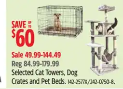 Canadian Tire Petco Selected Cat Towers, Dog Crates and Pet Beds offer