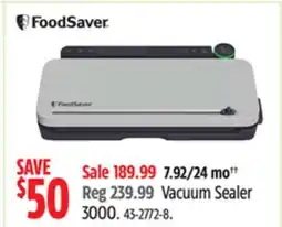 Canadian Tire Foodsaver Vacuum Sealer 3000 offer
