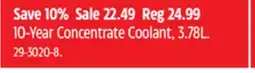 Canadian Tire 10-Year Concentrate Coolant offer
