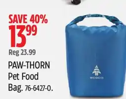 Canadian Tire WOODS PAW-THORN Pet Food Bag offer