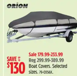 Canadian Tire Orion Boat Covers offer