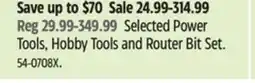 Canadian Tire Selected Power Tools, Hobby Tools and Router Bit Set offer