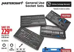 Canadian Tire Mastercraft Socket Set, 350-pc, SAE / Metric, CRV, Nickel-Chrome Plating offer