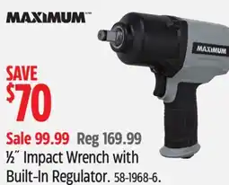 Canadian Tire 1⁄2˝ Impact Wrench with Built-In Regulator offer