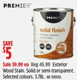 Canadian Tire Exterior Wood Stain. Solid or semi-transparent. Selected colours. 3.78L offer