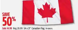 Canadian Tire Flags Unlimited 54 x 27˝ Canadian Flag offer
