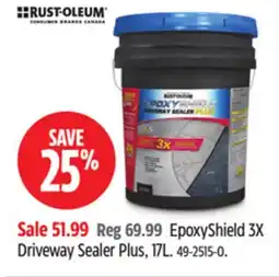 Canadian Tire Rust Oleum EpoxyShield 3X Driveway Sealer Plus, 17L offer