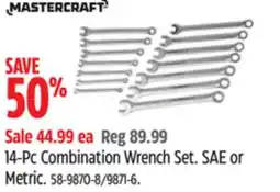 Canadian Tire 14-Pc Combination Wrench Set offer