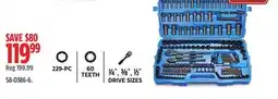 Canadian Tire Mastercraft Socket Set, 229-pc, SAE / Metric, CRV, Black Steel Finish offer