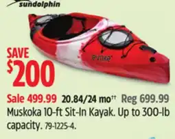Canadian Tire Muskoka 10-ft Sit-In Kayak offer