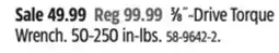 Canadian Tire 3⁄8˝-Drive Torque Wrench offer