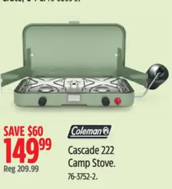 Canadian Tire Cascade 222 Camp Stove offer