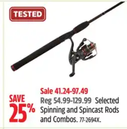 Canadian Tire Spinning and Spincast Rods and Combos offer