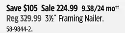 Canadian Tire 31⁄2˝Framing Nailer offer