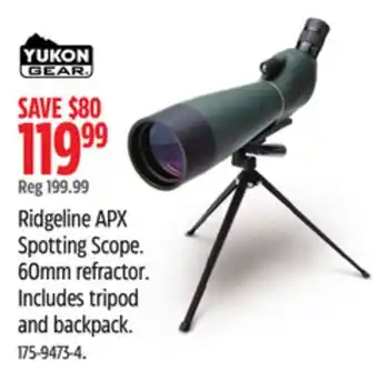 Canadian Tire Ridgeline APX Spotting Scope offer
