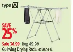 Canadian Tire Gullwing Drying Rack offer