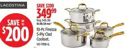 Canadian Tire Lagostina 10-Pc Finezza 5-Ply Clad Cookset offer