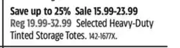 Canadian Tire Mastercraft Selected Heavy-Duty Tinted Storage Totes offer