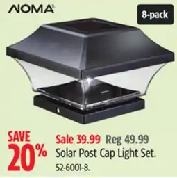 Canadian Tire Noma Solar Post Cap Light Set offer