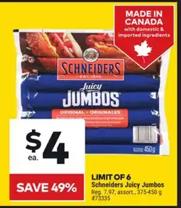 Giant Tiger Schneiders Juicy Jumbos offer