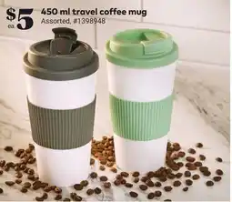 Giant Tiger 450 ml travel coffee mug offer