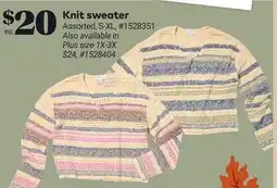 Giant Tiger Knit sweater offer