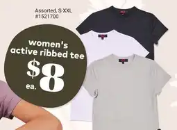 Giant Tiger women's active ribbed tee offer