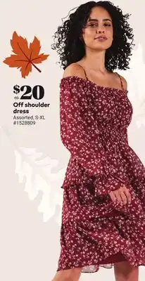 Giant Tiger Off shoulder dress offer