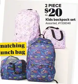 Giant Tiger Kids backpack set offer