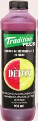 Giant Tiger 950 ml Tradition Plus juice offer