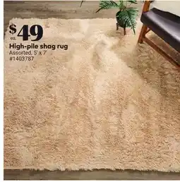 Giant Tiger High-pile shag rug offer