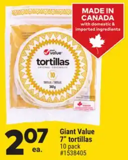 Giant Tiger Giant Value 7 tortillas offer