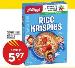 Giant Tiger Kellogg's cereal offer