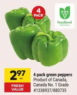 Giant Tiger 4 pack green peppers offer