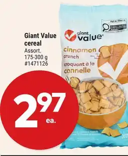 Giant Tiger Giant Value cereal offer
