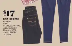 Giant Tiger Knit jeggings offer