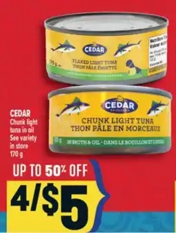 Marché Adonis CEDAR Chunk light tuna in oil offer