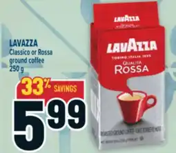 Marché Adonis LAVAZZA Classico or Rossa ground coffee offer